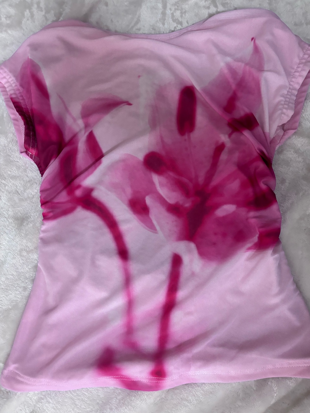 Princess Polly Pink Floral Tie-Dye Top